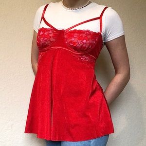 lacy heart lingerie top